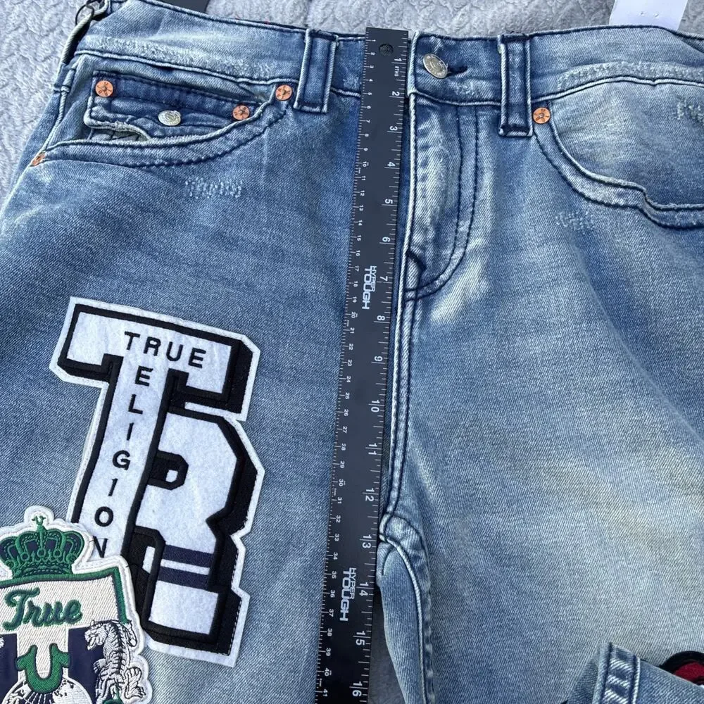 True Religion Jeans Patch Vinny Big T Flap Men’s 32 X 34 Ultra Baggy Varsity